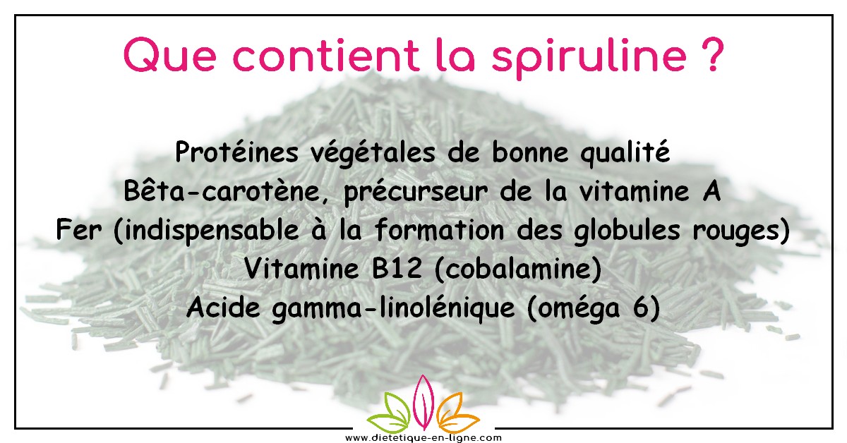 Que contient la spiruline Vente de spiruline Varoise