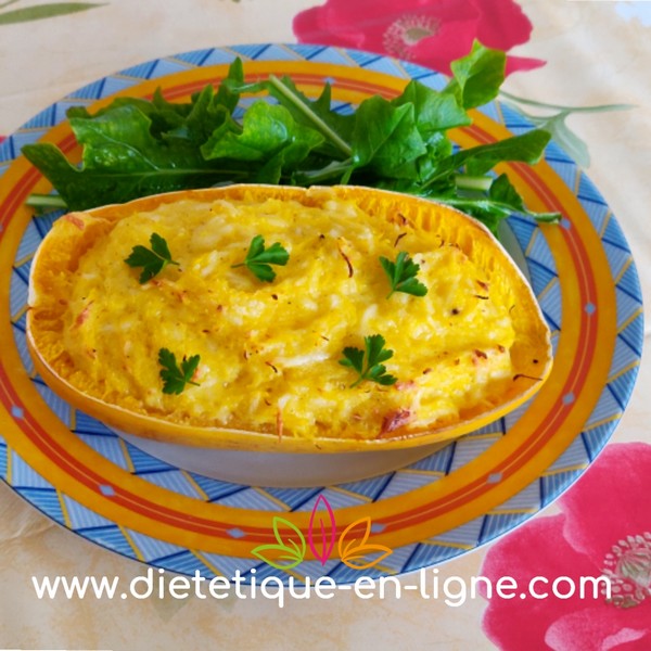 Courge Spaghetti en Gratin - Recette - Diététique En Ligne Courge Spaghetti en Gratin - Recette - Diététique En Ligne
