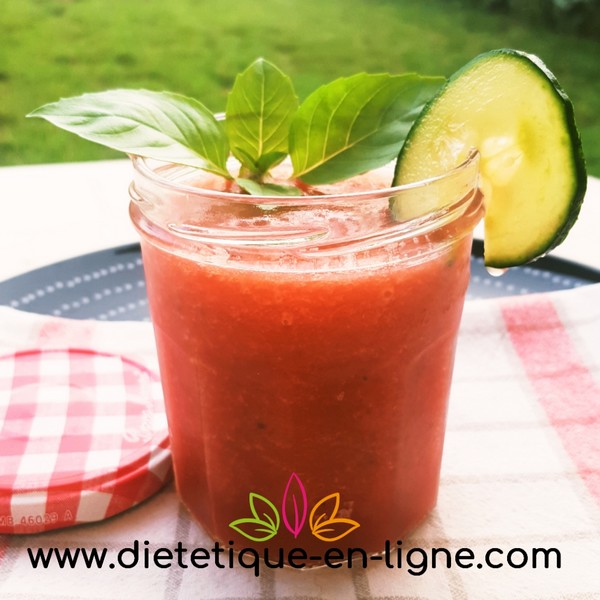 Smoothie Pastèque Concombre - Gaspacho - Diététique En Ligne Smoothie Pastèque Concombre - Gaspacho - Diététique En Ligne