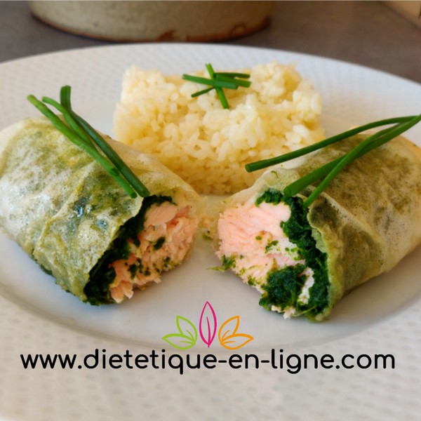 Saumon en Papillote de Brick - Recette Légère - Diététique En Ligne Saumon en Papillote de Brick - Recette Légère - Diététique En Ligne