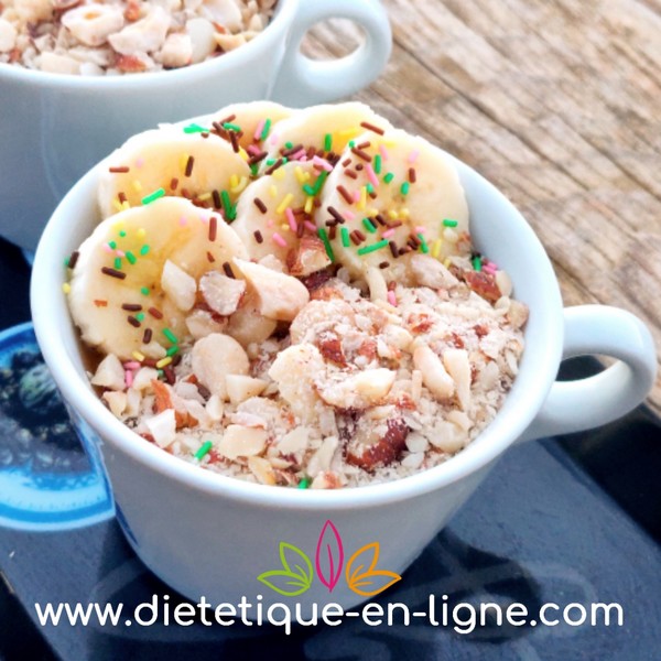 Porridge banane amande