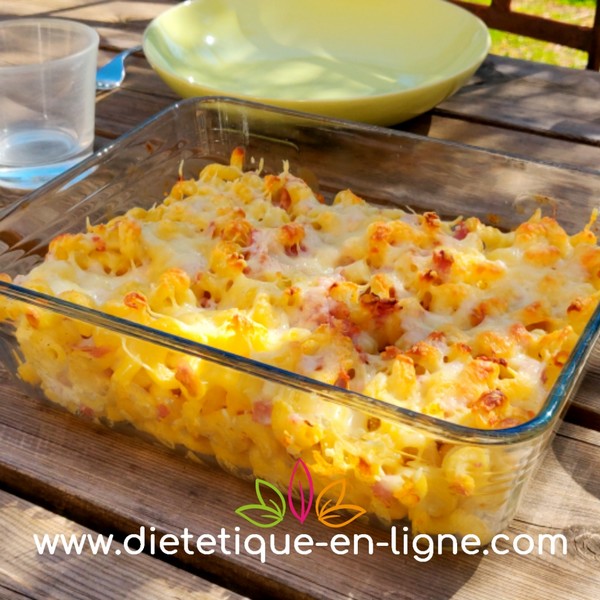 Gratin de Pâtes au Jambon - Recette - Diététique En Ligne Gratin de Pâtes au Jambon - Recette - Diététique En Ligne