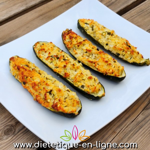 Courgettes Farcies au Chèvre Frais - Diététique En Ligne Courgettes Farcies au Chèvre Frais - Diététique En Ligne